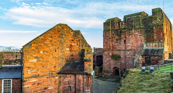 Photo of Carlisle castle facade in Carlisle, Cumbria, England.