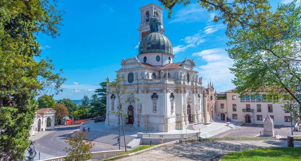 Photo of the Sanctuary of Madonna di Monte Berico in Italian town Vicenza.