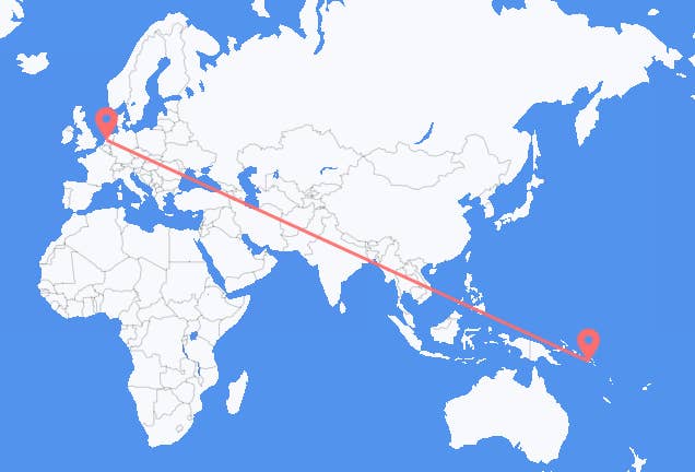 Honiara to Amsterdam
