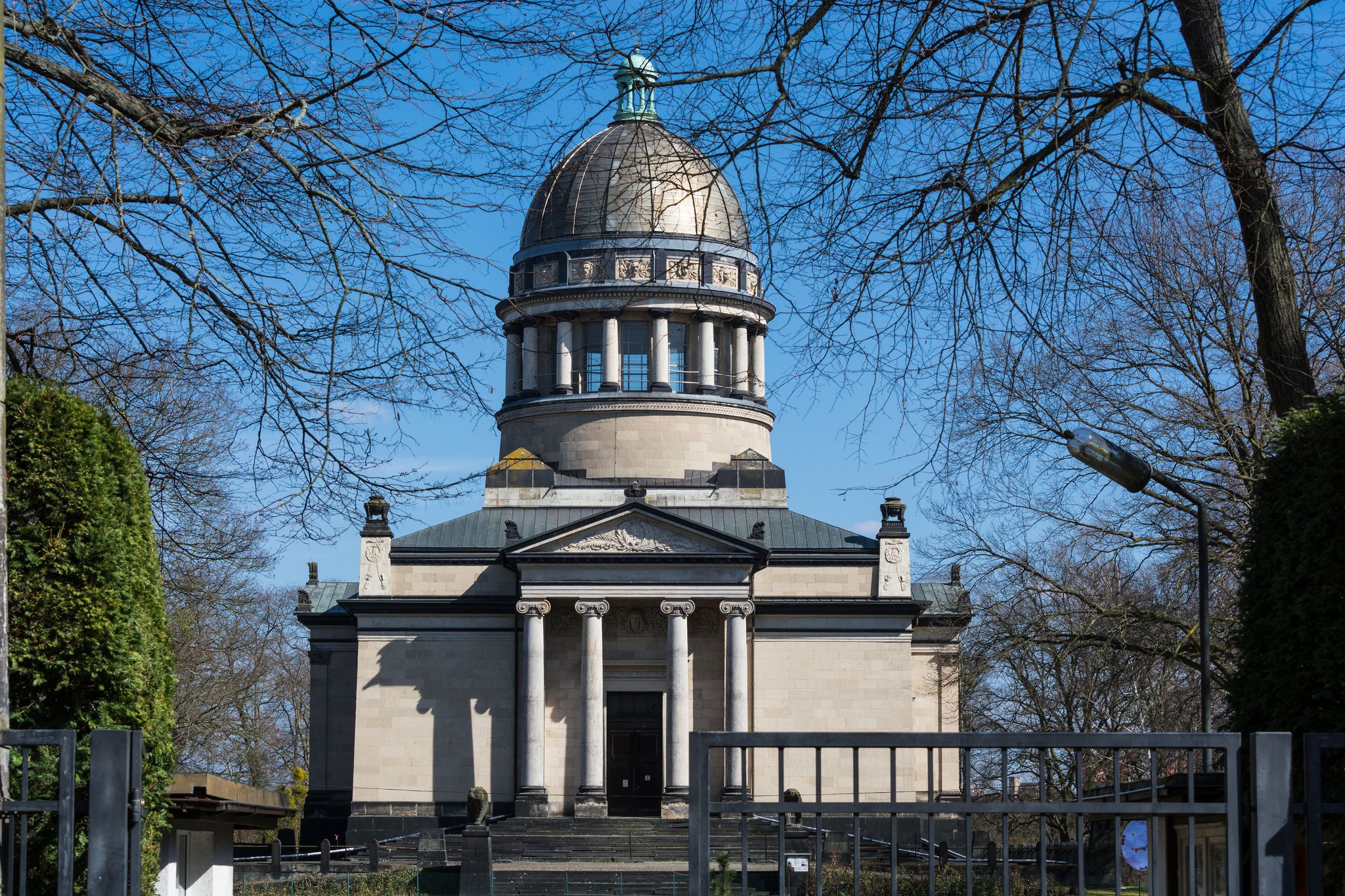 Photo of The Dessau Mausoleum burial ground of the Dukes of Anhalt .