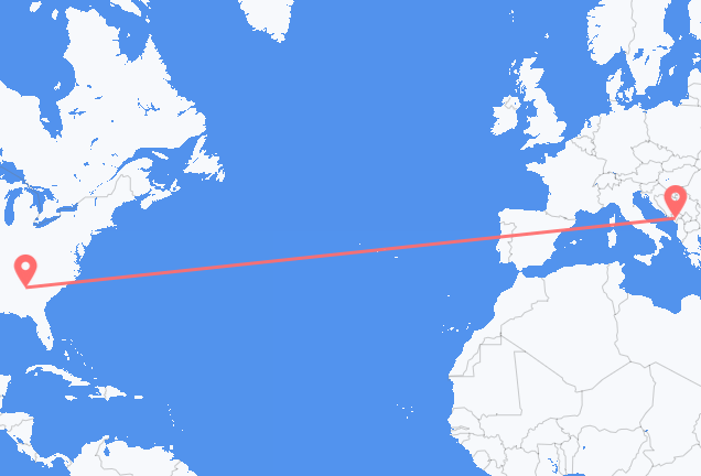 Atlanta to Podgorica