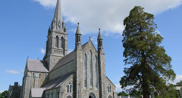 photo of view St. Mary's Cathedral on a sunny day, Killarney, Ireland.