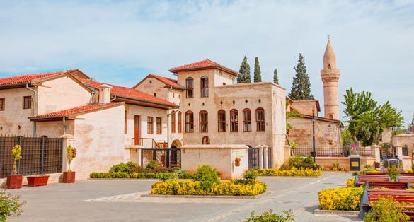 Photo of Sahinbey neighborhood with old stone streets of Gaziantep, Turkey.