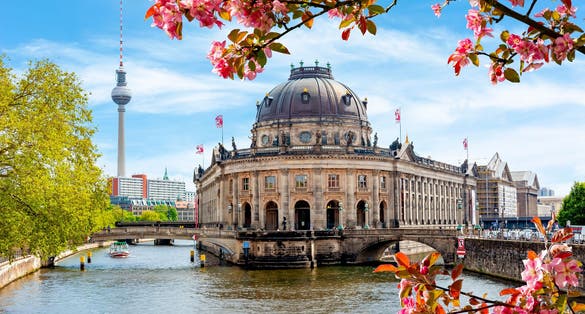 Photo of museum island in spring, Berlin, Germany.