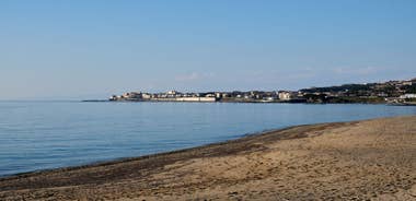 Photo of perfect summer aerial view of Diamante port, Italy.