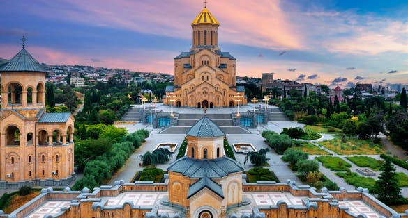 Holy Trinity Cathedral of Tbilisi in Georgia.