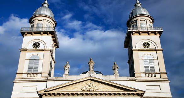 photo of view of Satu Mare Cathedral, Romania, Europe.