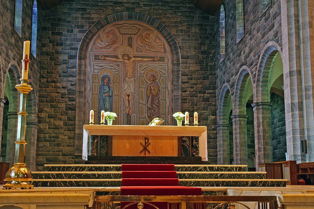 photo of view of the sanctuary,Cathedral of Our Lady Assumed into Heaven and St Nicholas, Galway, Ireland.