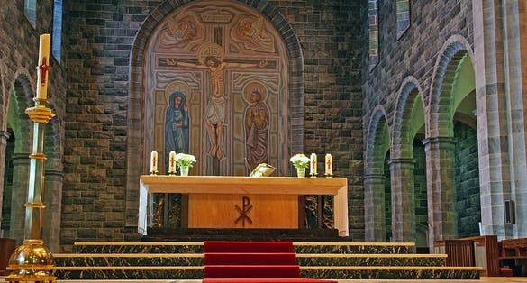 photo of view of the sanctuary,Cathedral of Our Lady Assumed into Heaven and St Nicholas, Galway, Ireland.