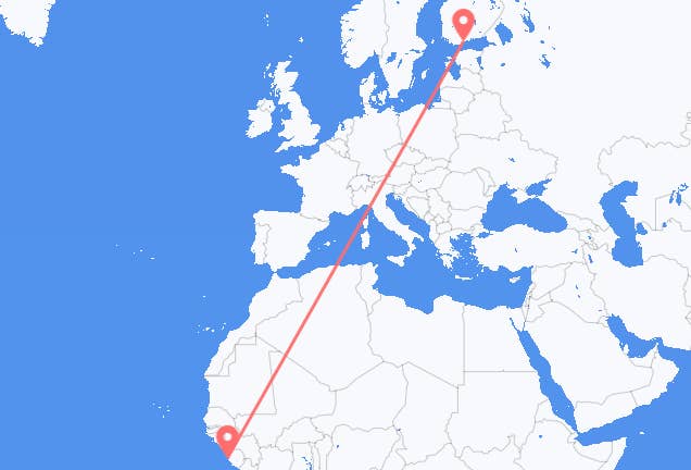 弗里敦 到赫尔辛基