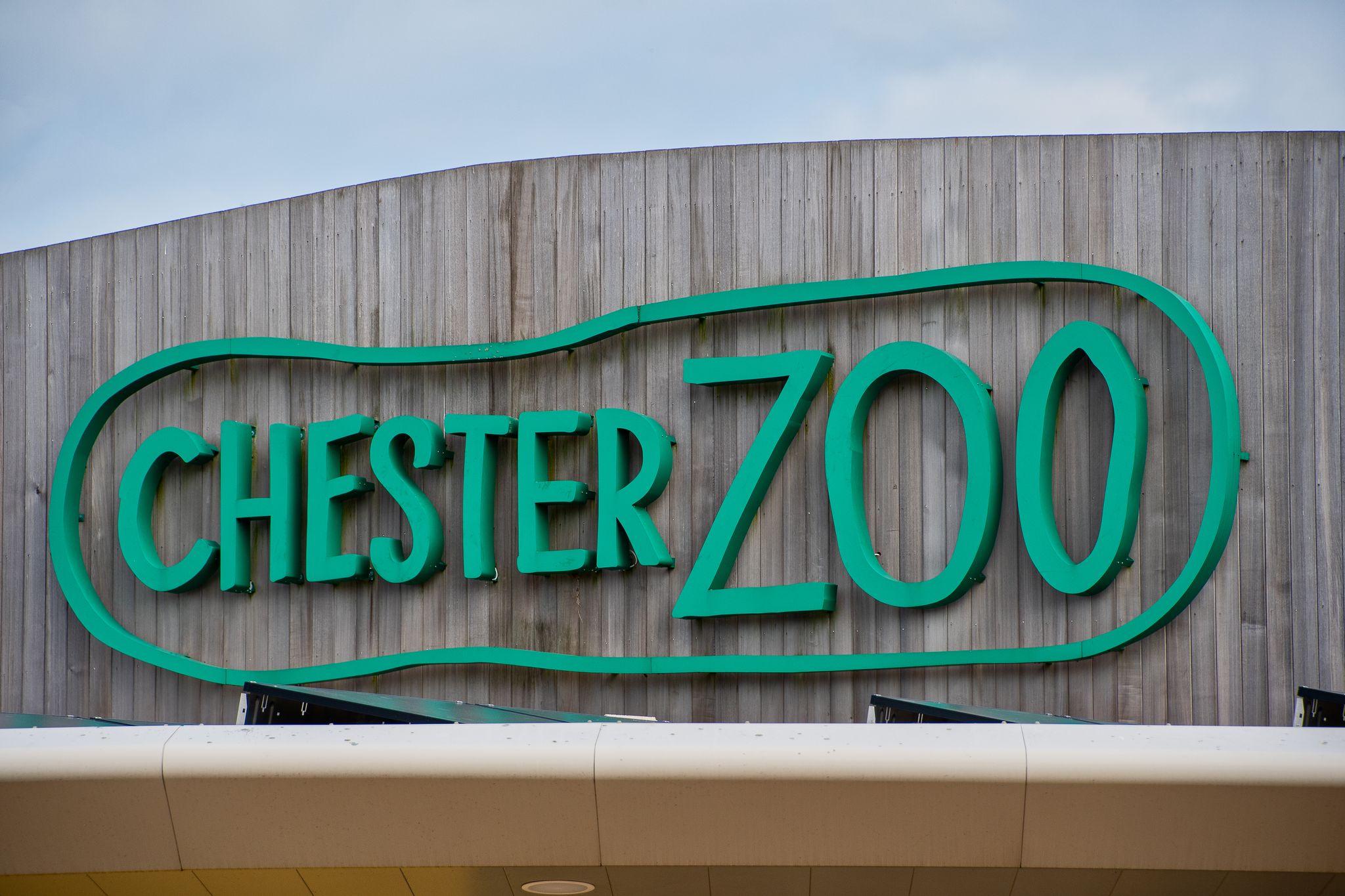 Sign above the entrance to Chester Zoo.