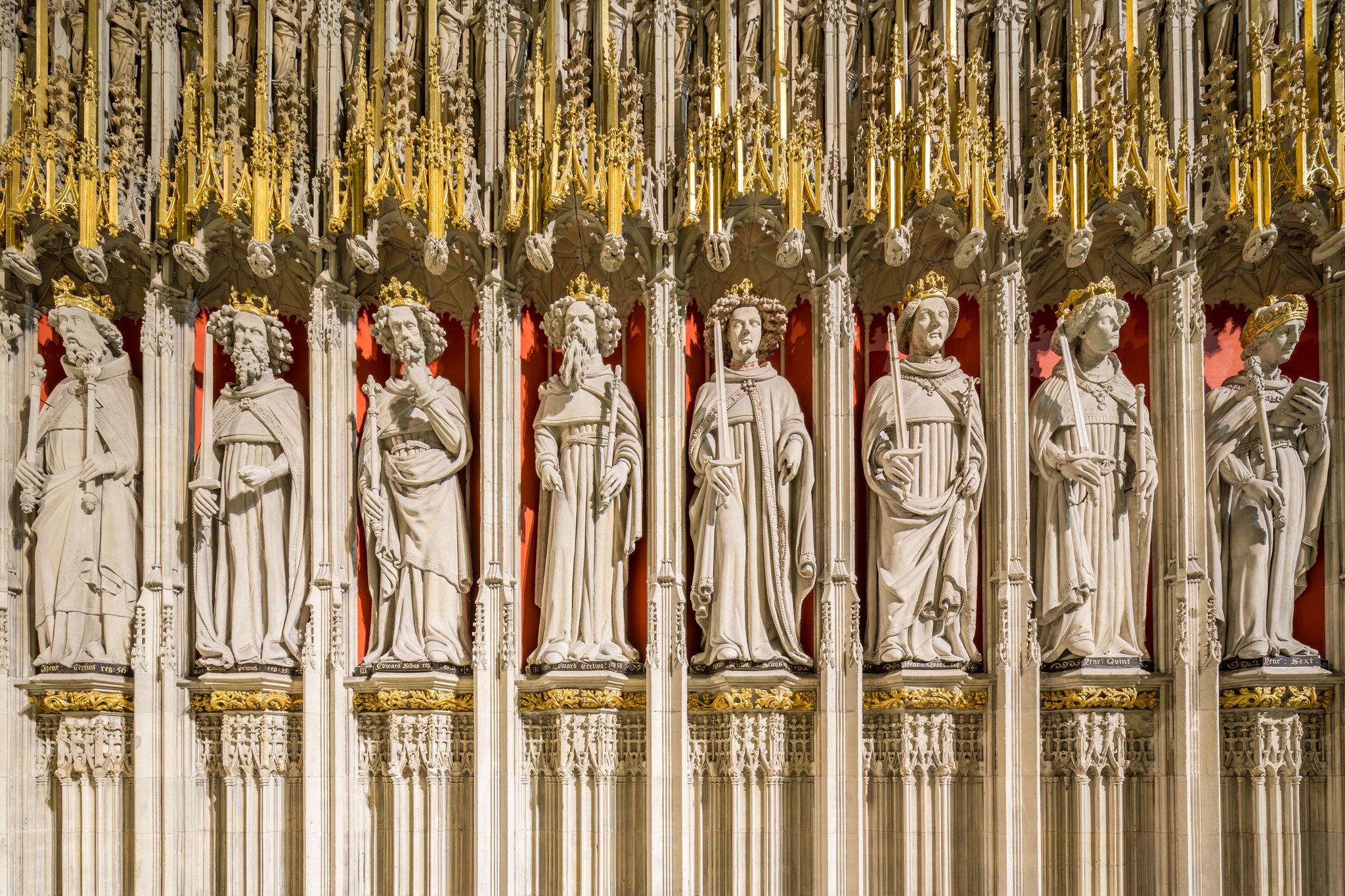 English Kings Statue in York Minster, York.