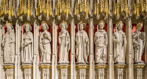 English Kings Statue in York Minster, York.