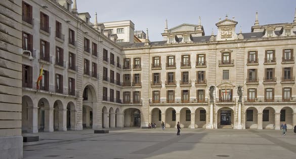 Photo of Plaza Porticada, Santander, Spain.