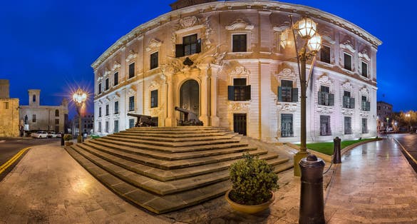 Photo of panorama of Auberge de Castille in the Morning, Valletta, Malta.