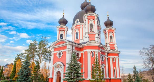 Photo of famous Curchi Monastery in Curchi,  Raionul Orhei, Moldova.