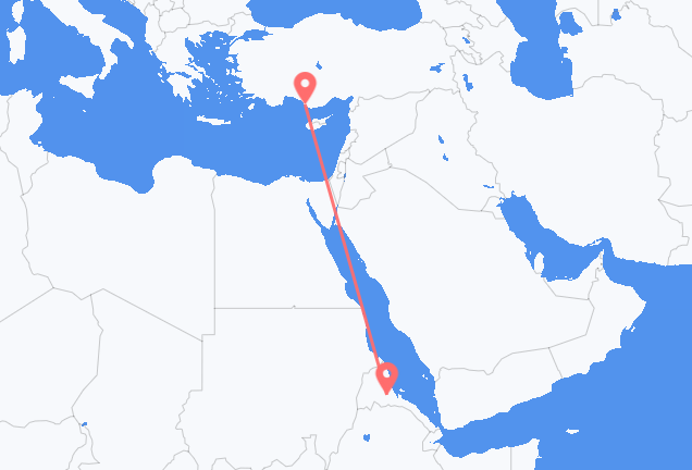 Vuelos de Asmara a Gazipaşa