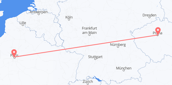 Flüge von Tschechien nach Frankreich