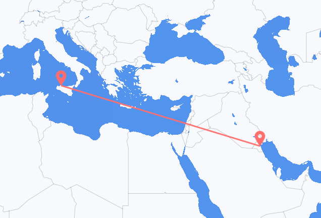 Vuelos de Ciudad de Kuwait a Palermo