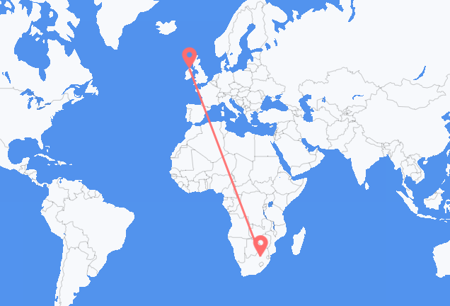 Flyg från Johannesburg till Derry