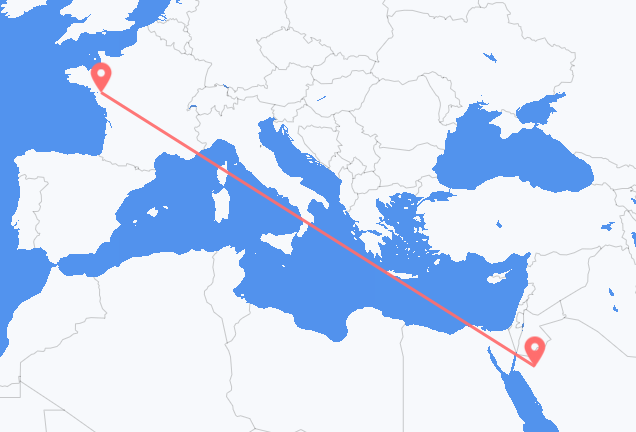 Flug frá Tabuk til Nantes