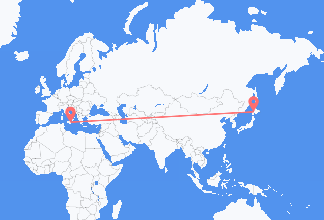 Flyg från Sapporo till Catania