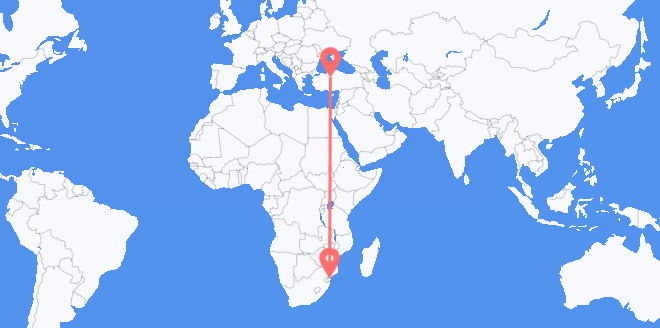 Flug frá Mósambík til Tyrklands