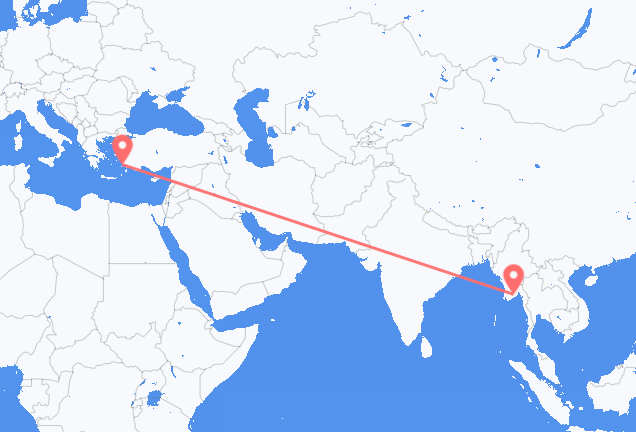 Flyreiser fra Yangon, til Bodrum