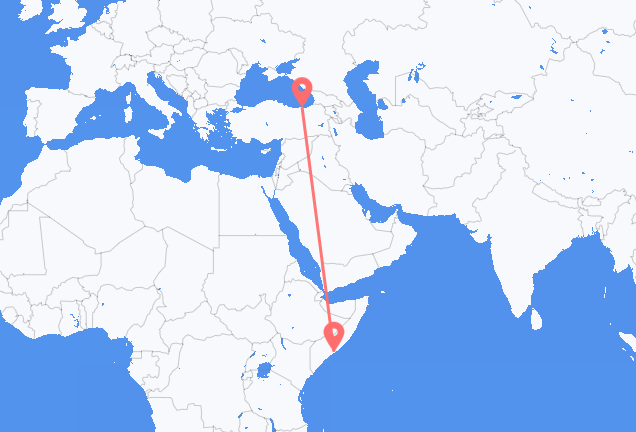 Voli da Mogadiscio a Trebisonda