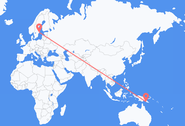 Vols de Port Moresby pour Stockholm