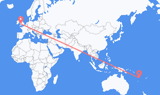 Flyg från Vanuatu till Wales