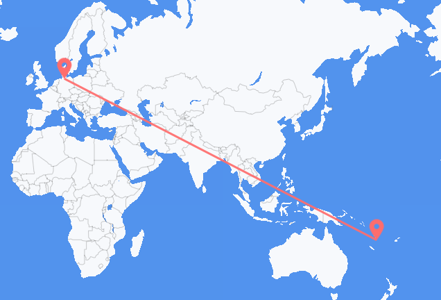 Flyg från Port Vila till Hamburg