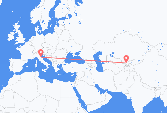 Flyg från Tasjkent, Uzbekistan till Forli, Italien