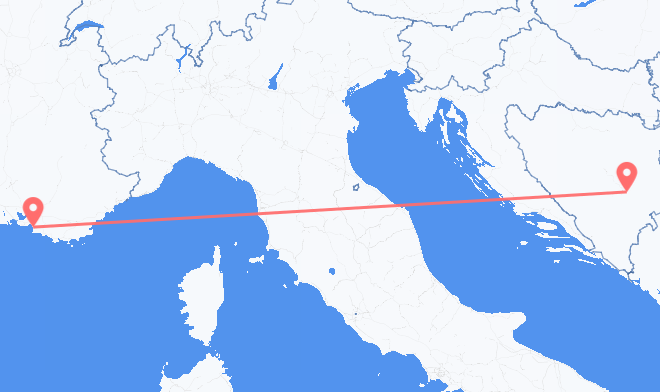 Vuelos de Sarajevo a Marsella