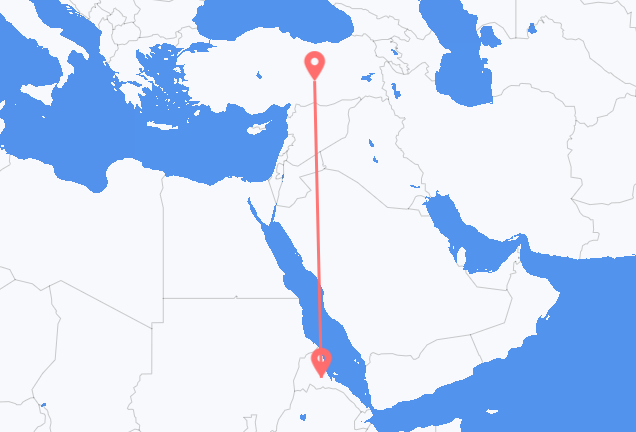 Vuelos de Asmara a Malatya