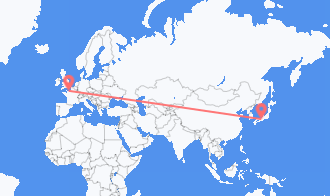 เที่ยวบิน จาก Osaka, ญี่ปุ่น ไปยัง Deauville, ฝรั่งเศส