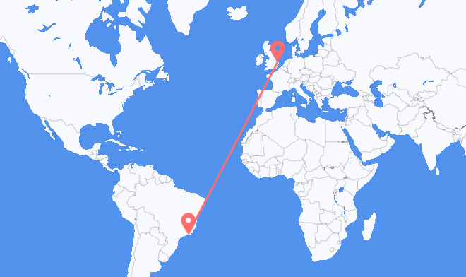 Vols de Rio de Janeiro, le Brésil pour Norwich, Angleterre