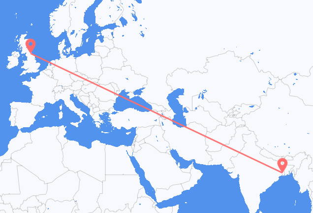 Flug frá Kolkata, Indlandi til Durham, Englandi