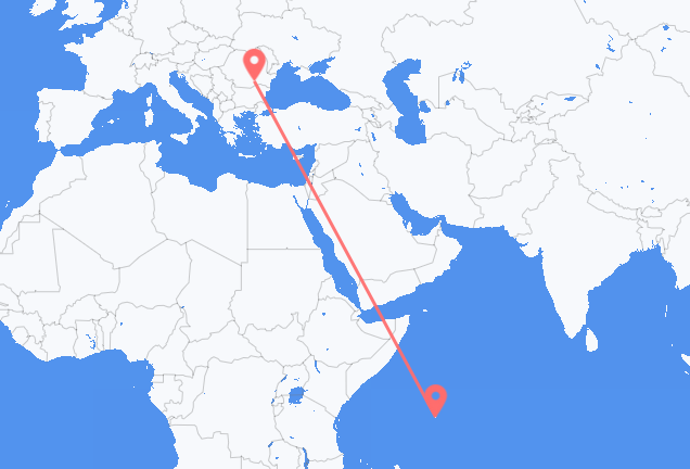 เที่ยวบินจาก Mahé ไปยัง บูคาเรสต์