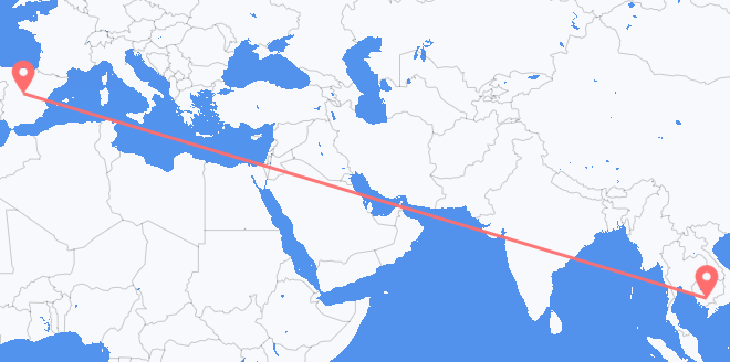 Авиаперелеты из Камбоджи в Испанию