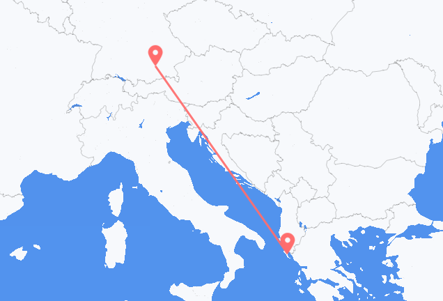 Flyreiser fra München, til Corfu