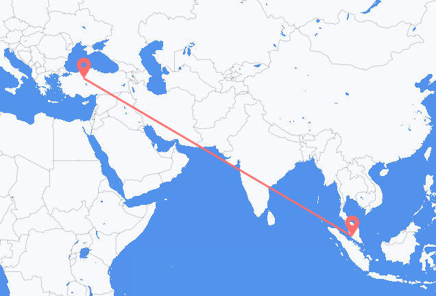 Voos de Kuala Lumpur para Ancara