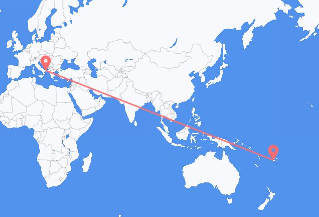 Flyreiser fra Nadi, til Brindisi