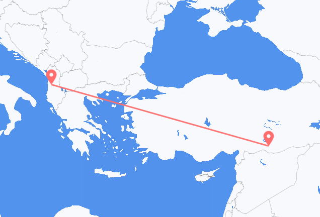 เที่ยวบินจาก ติรานา ไปยัง Sanliurfa