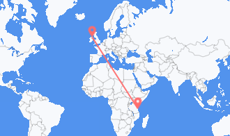 Vluchten van Tanzania naar Noord-Ierland