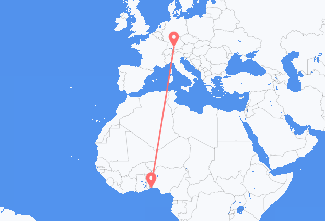 Flyrejser fra Cotonou til Memmingen