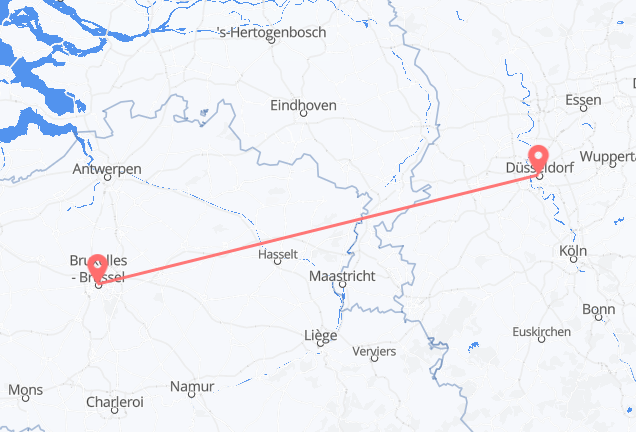 Vols de Bruxelles pour Düsseldorf