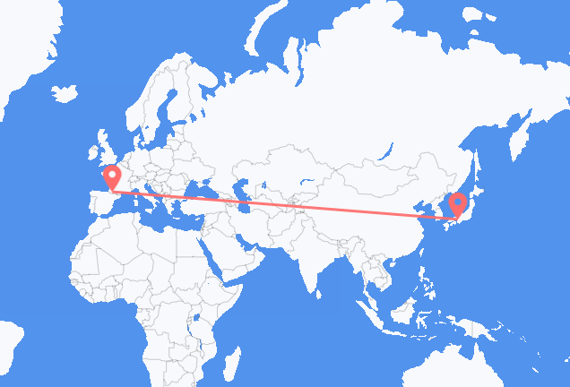 เที่ยวบินจาก Osaka ไปยัง Lourdes