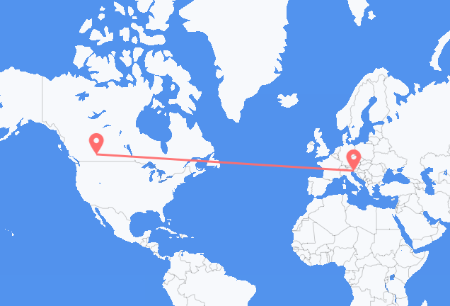 Flug frá Calgary til Trieste