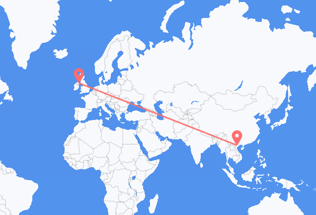 하노이 출발, 벨파스트 도착 항공편